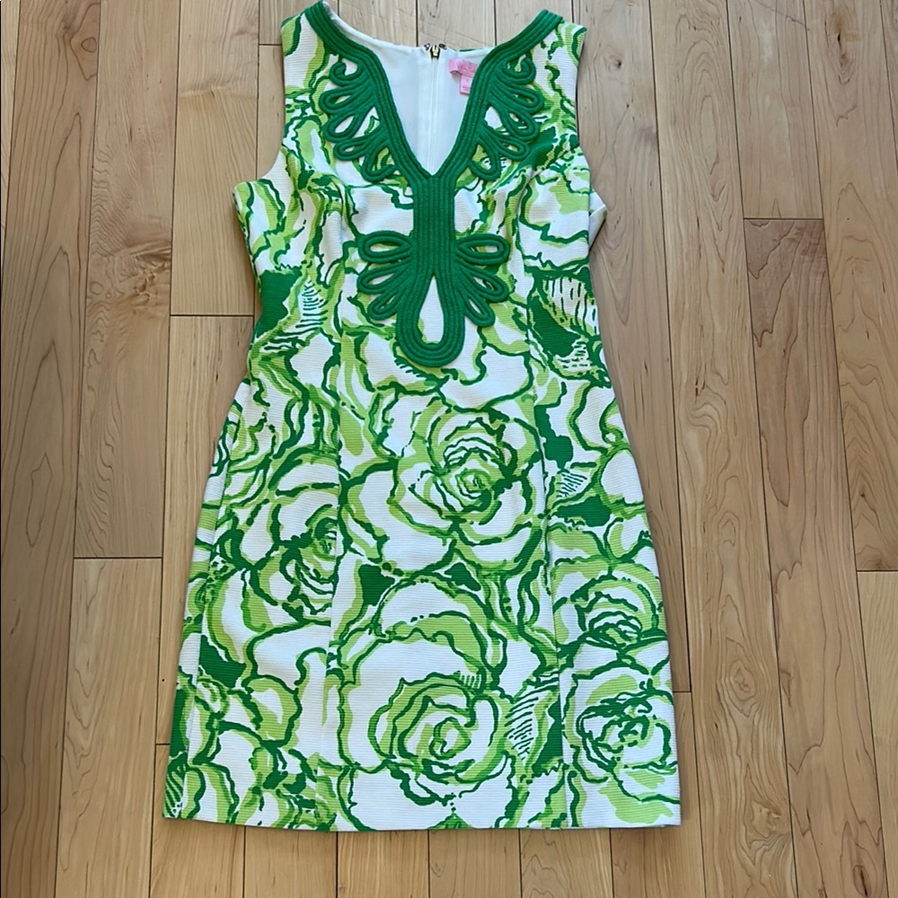 Lilly Pulitzer Green Sheath Mini Dress for Weddings